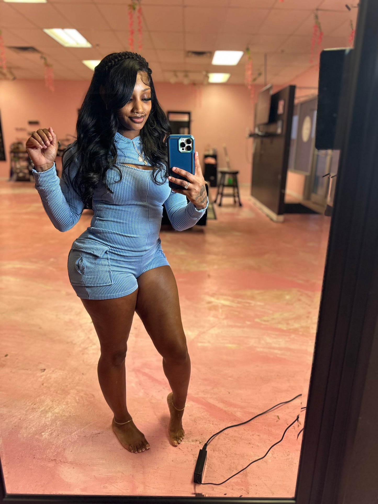 2 piece shorts body suit